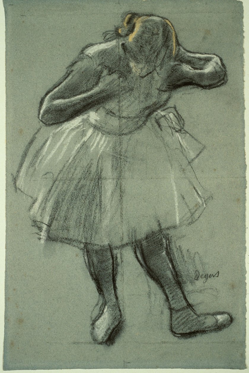Öne eğilen dansçı by Edgar Degas