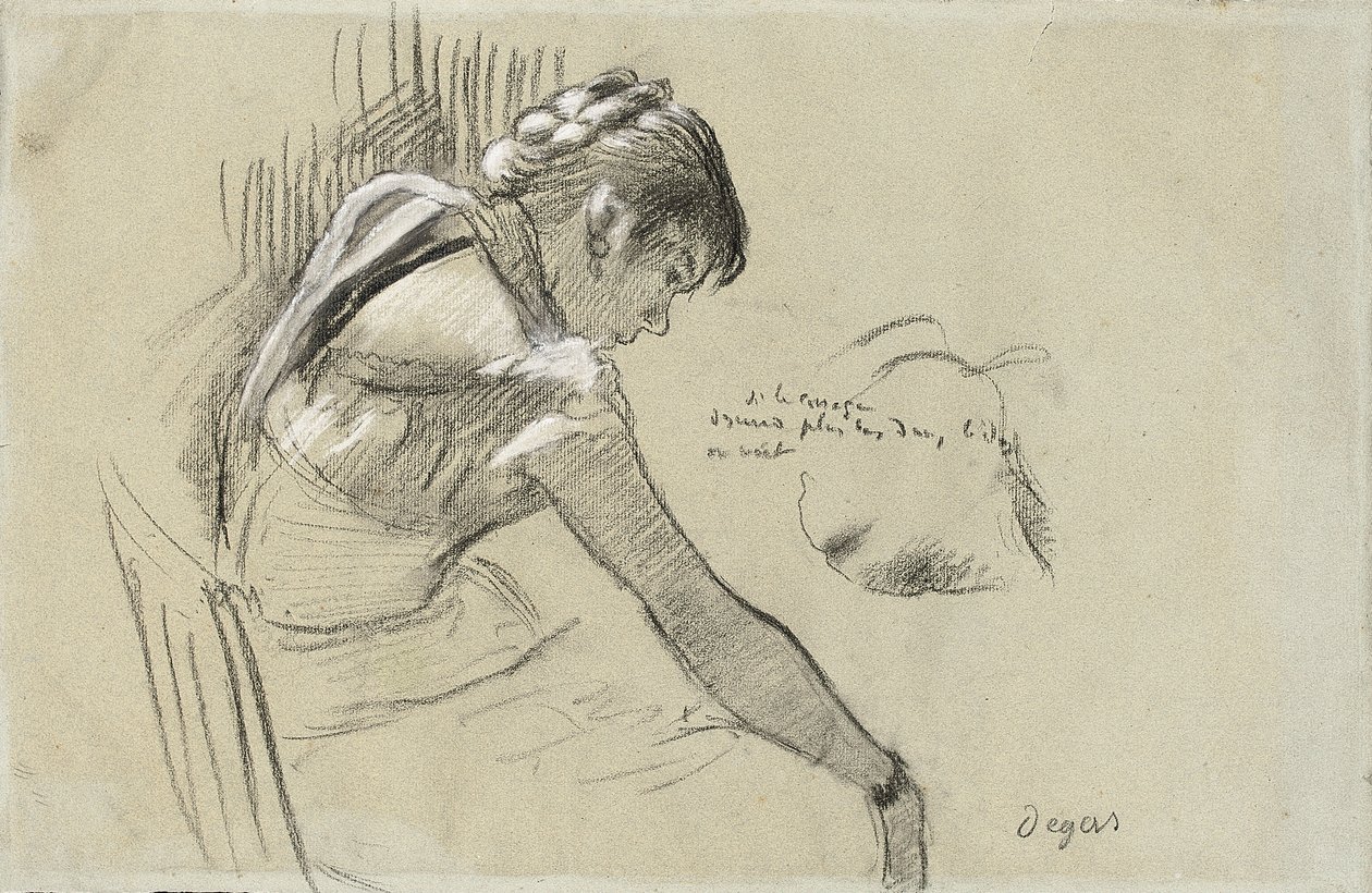 Dinlenirken Dansçı; Dinlenme Dansçısı, 1879 by Edgar Degas