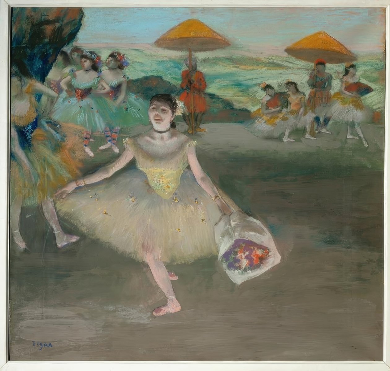 Dansçı sahnede by Edgar Degas