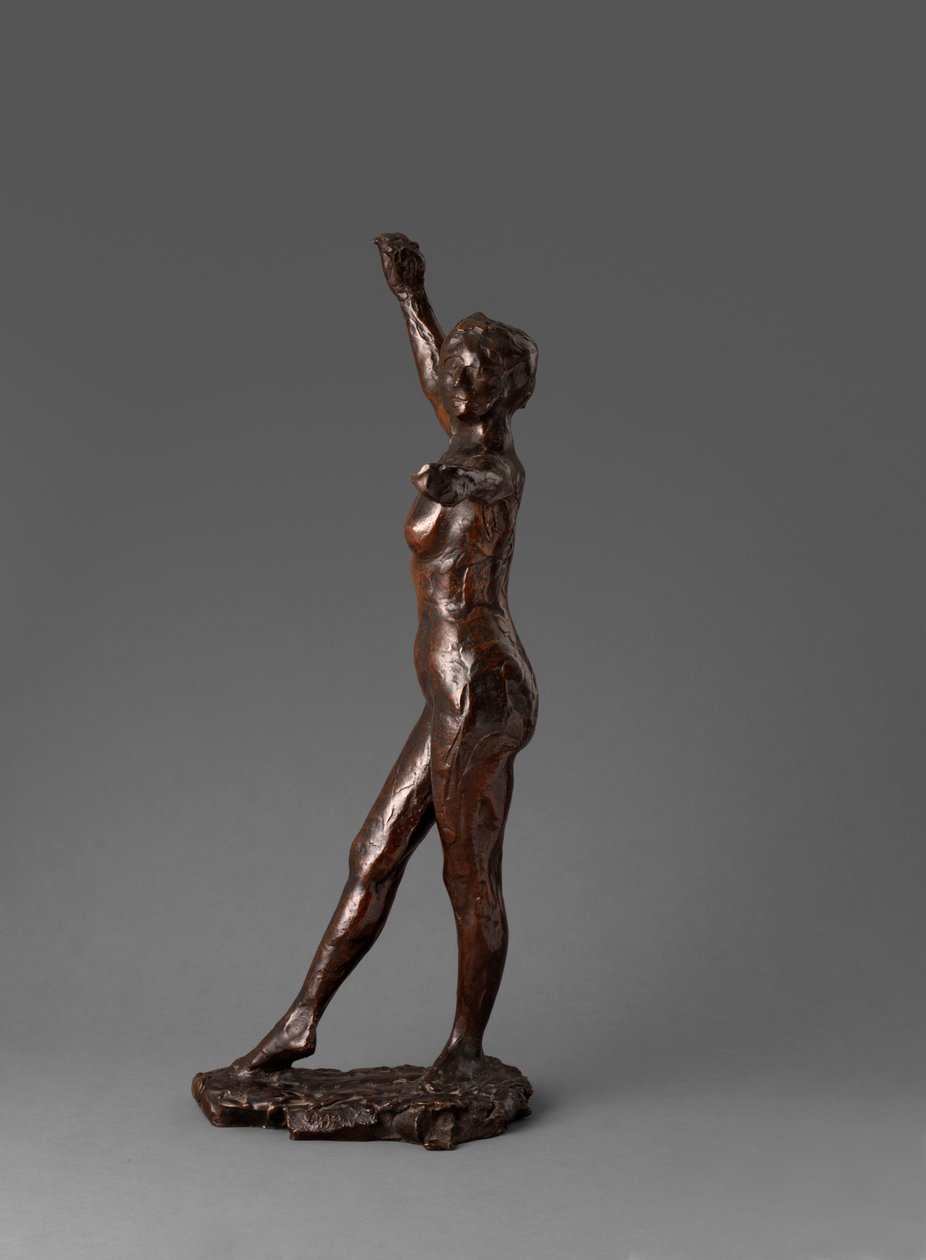 Dans etmeye hazır dansçı, sağ ayak önde, Dansa hazırlık, sağ ayak önde, 1895-1900 by Edgar Degas