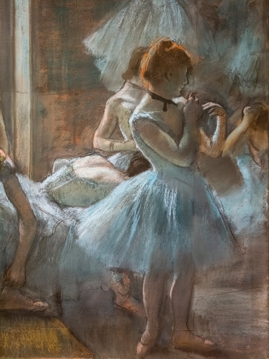 Dansçılar (detay). 1884-1885. Kağıt üzerinde pastel. by Edgar Degas