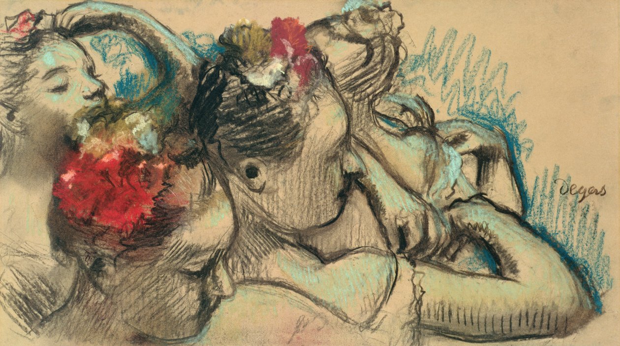 Dansçılar, c.1896-8 (kağıt üzerinde pastel) by Edgar Degas