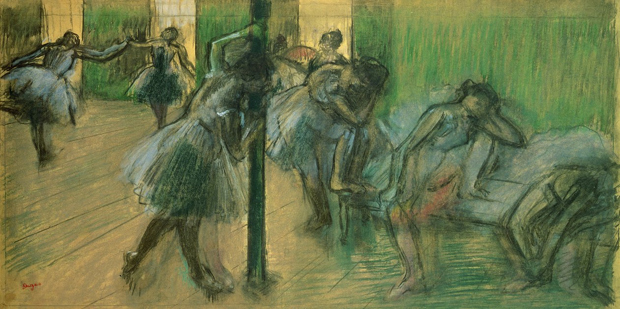 Dansçılar prova (pastel) by Edgar Degas