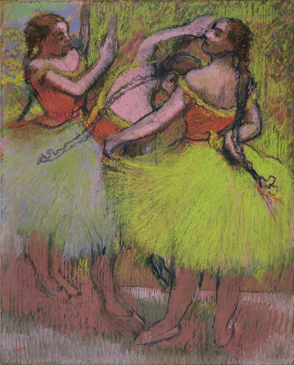 Örgülü Saçlı Dansçılar by Edgar Degas