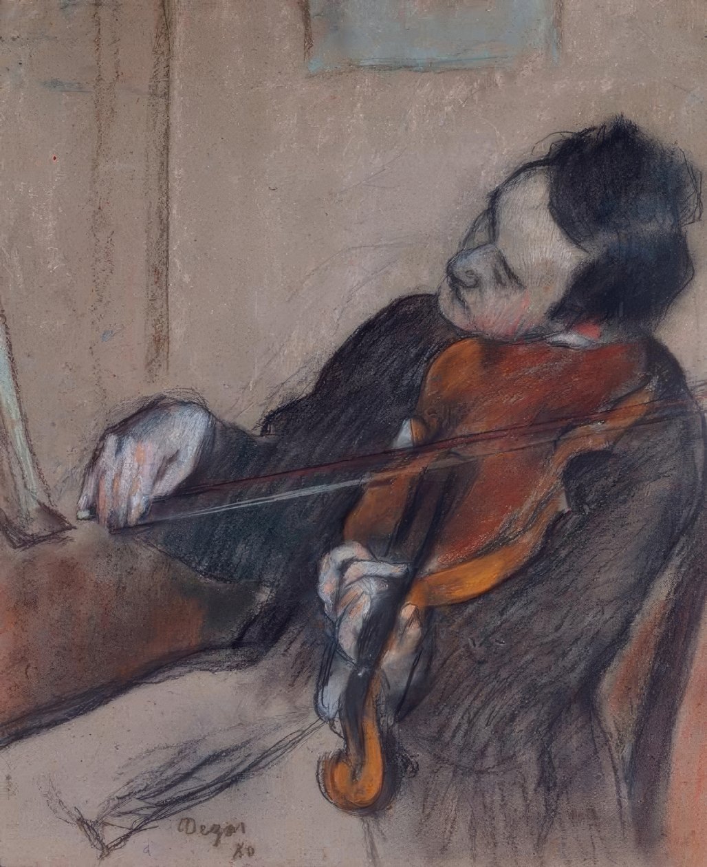 viyola oyuncusu by Edgar Degas