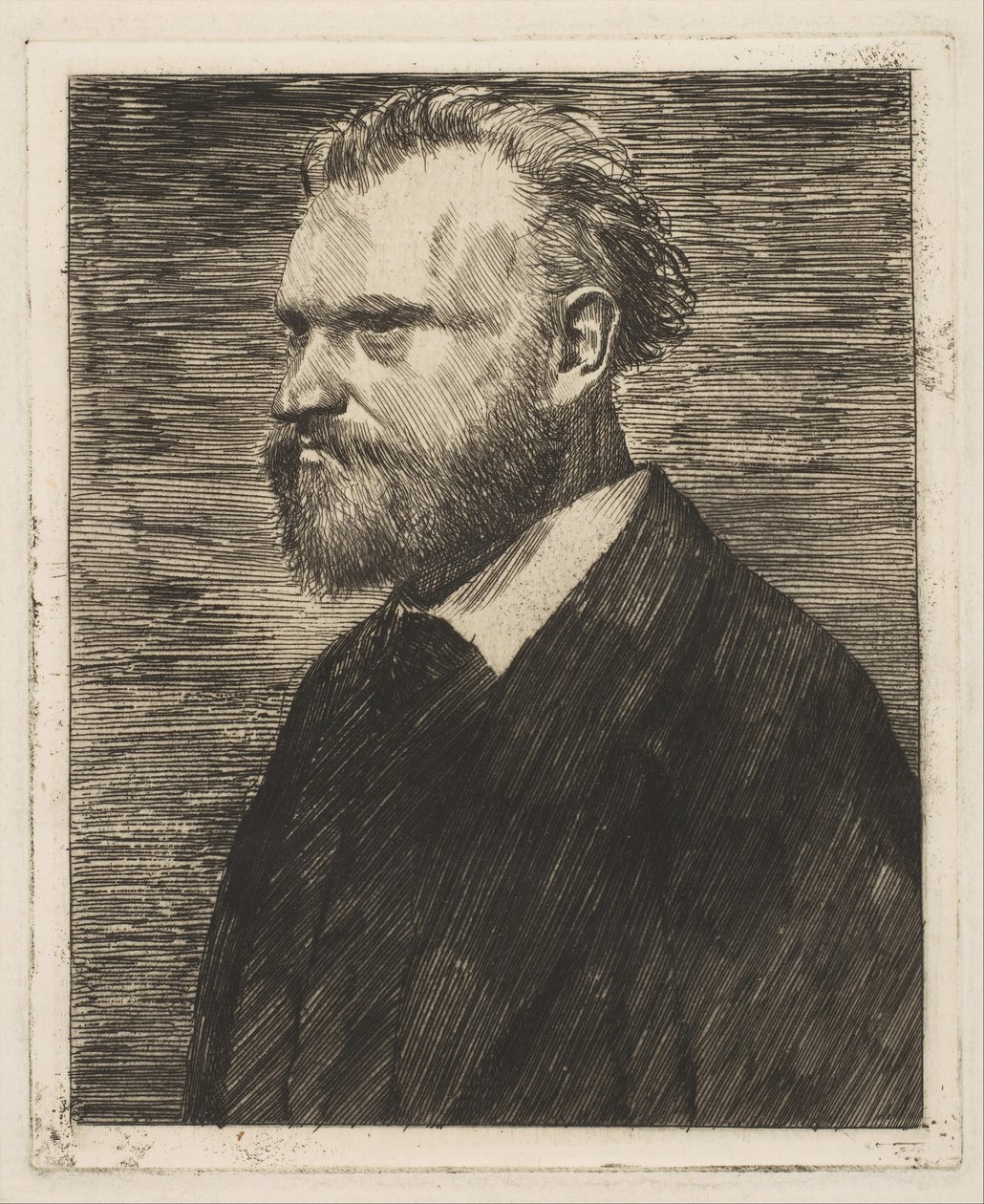 Edouard Manet, Göğüs Boyu Portre, 1864-65. by Edgar Degas