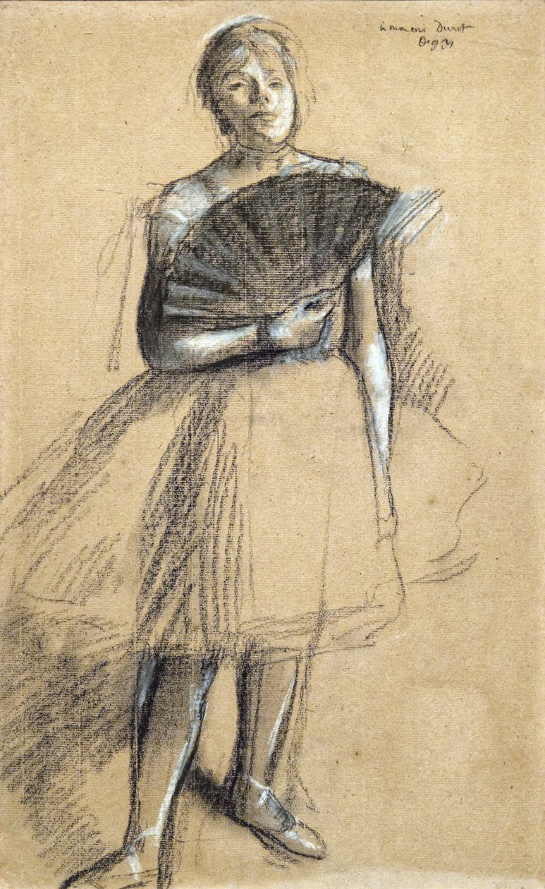 Yelpaze dansçısı (1876 civarı). Edgar Degas (1834-1917). Kağıt çubuk üzerine pastel ve füzen. Musee des Beaux-Arts de la Ville de Paris, PeuPalais. by Edgar Degas