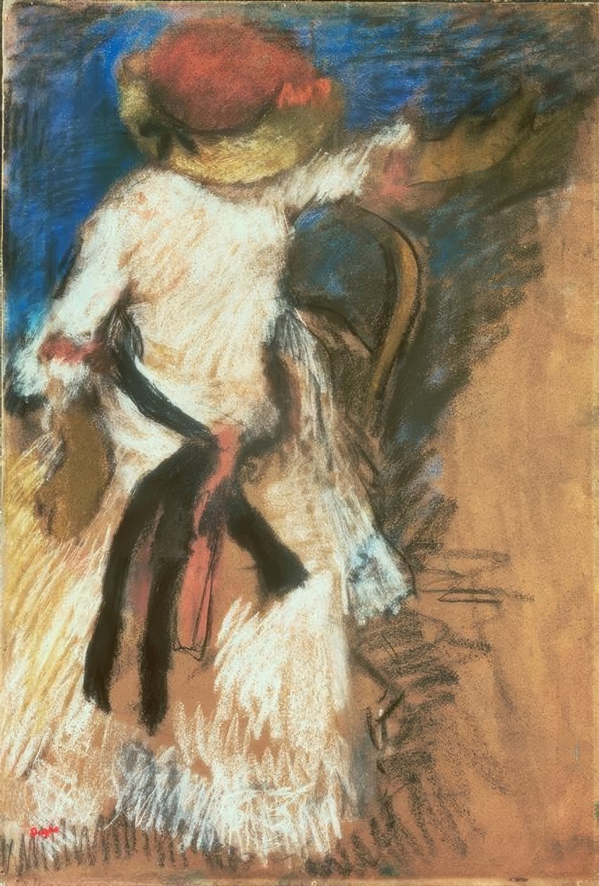 oturan kadın by Edgar Degas