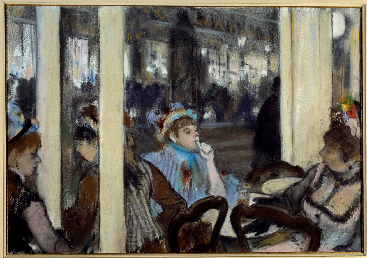 Bir kafenin terasındaki kadınlar Pastel boyama, Edgar Degas (1834-1917) 1877 Güneş. 0.54x0.71 m Paris, Musée d