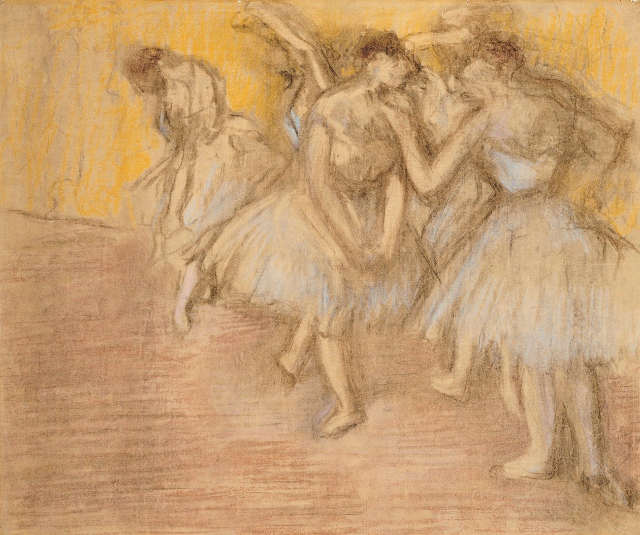 Sahnede Beş Dansçı, c.1906-08 by Edgar Degas