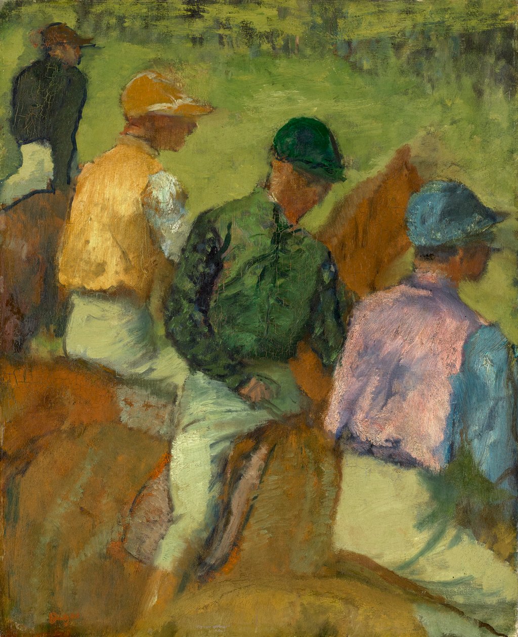 dört jokey by Edgar Degas