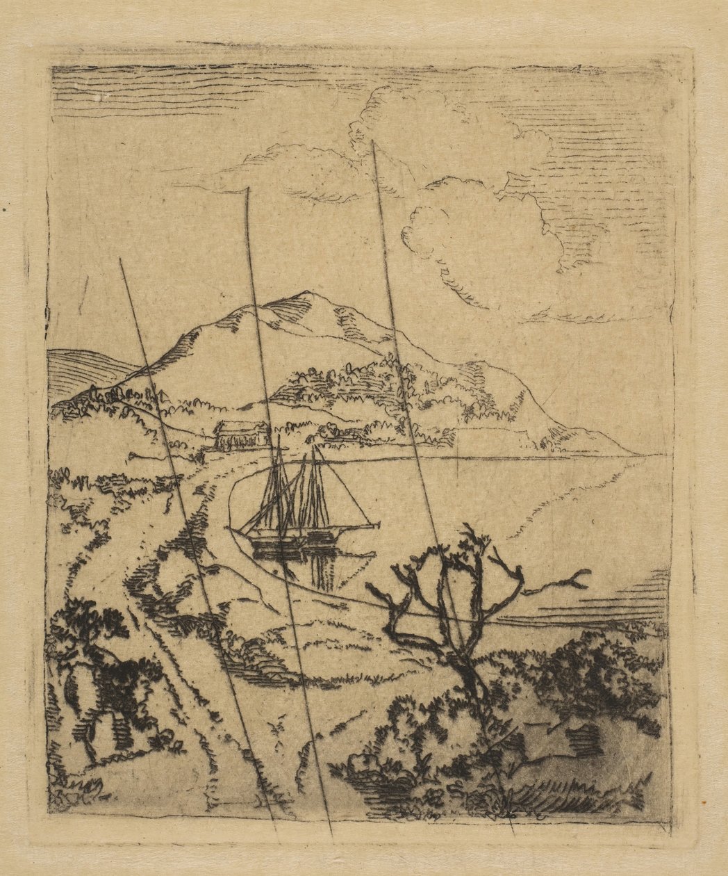 Yunan Manzarası, 1856. by Edgar Degas