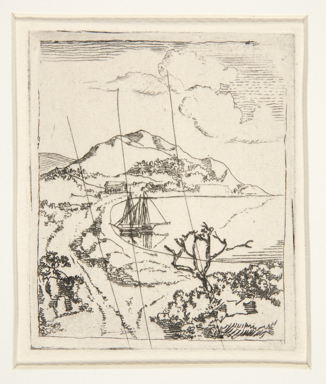 Yunan Manzarası veya Demirleme by Edgar Degas