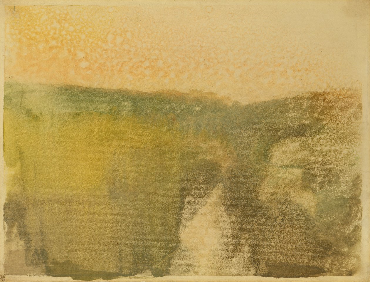 Yeşil Manzara, c.1890 (kağıt üzerinde monotip) by Edgar Degas