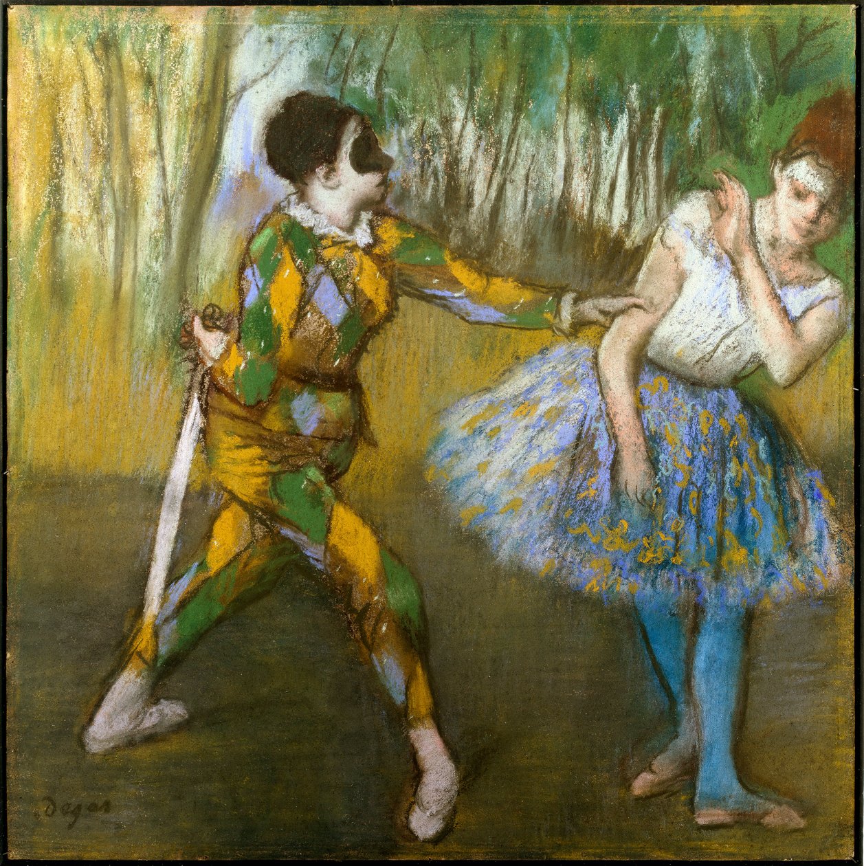 Harlequin ve Colombine. Edgar Degas