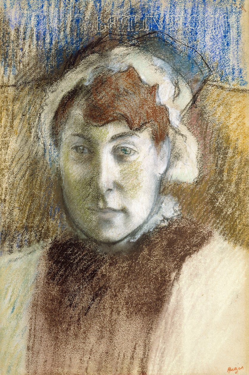 Bir Kadının Başı by Edgar Degas
