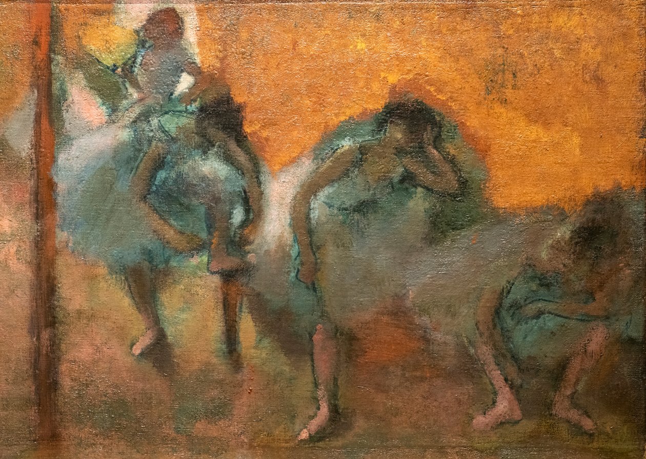 Ev dansçıları (detay). 1900-1905 civarında. Tuval üzerine yağlıboya. by Edgar Degas
