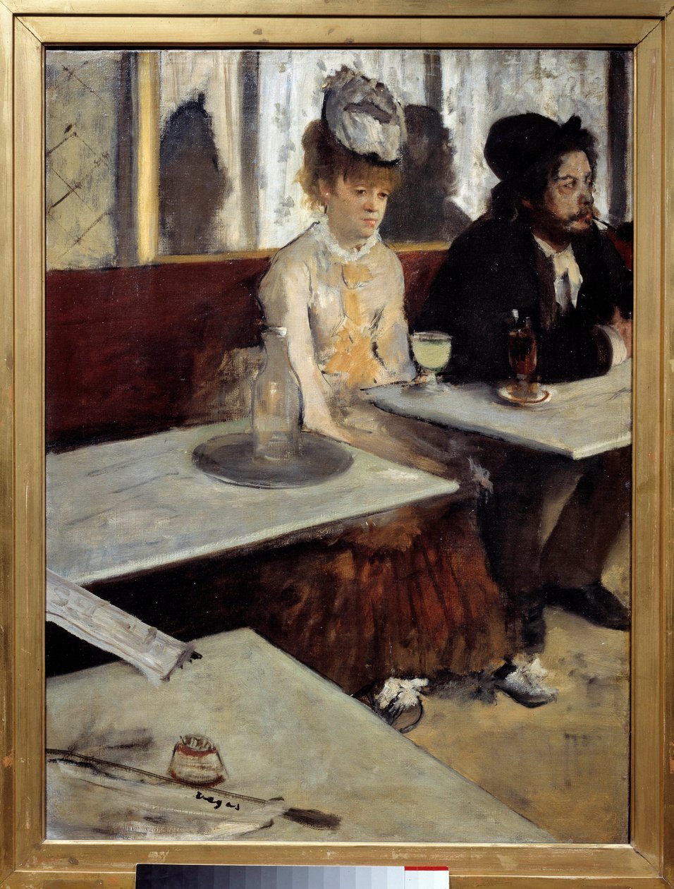 Bir kafede ayrıca “Absinthe” yazıyor Edgar Degas (1834-1917) 1875-1876 Sun tarafından tablo. 92x68 m. Paris, Musee d