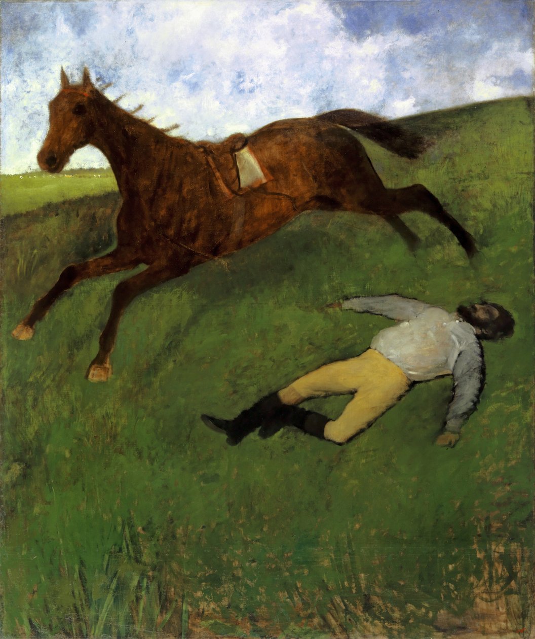 Yaralı Jokey, 1896-98 by Edgar Degas