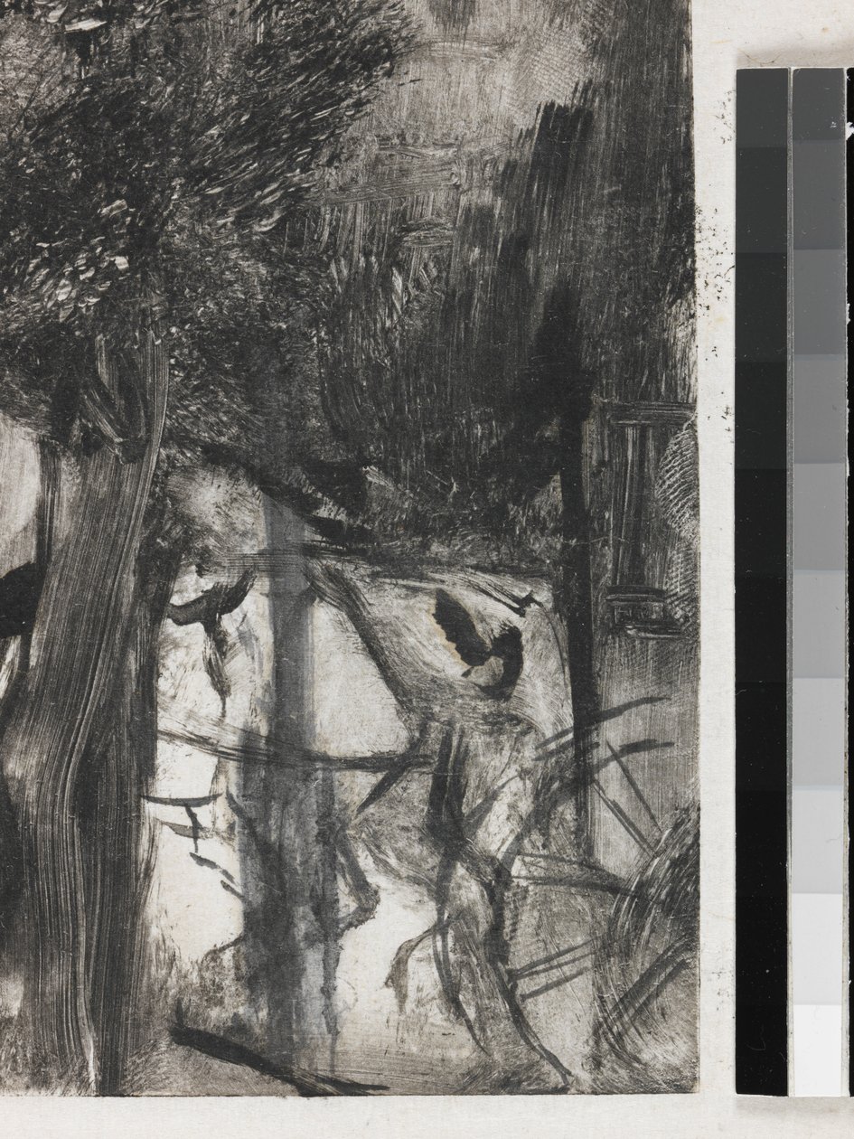 ahşap cadde by Edgar Degas