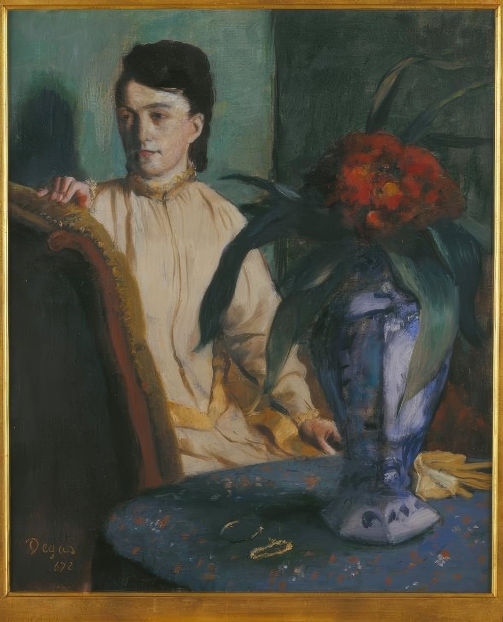 Vazo olan kadın by Edgar Degas