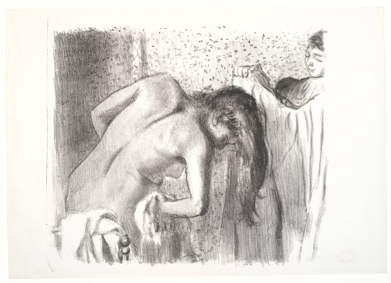 Banyodan çıkmak (büyük tahta) by Edgar Degas