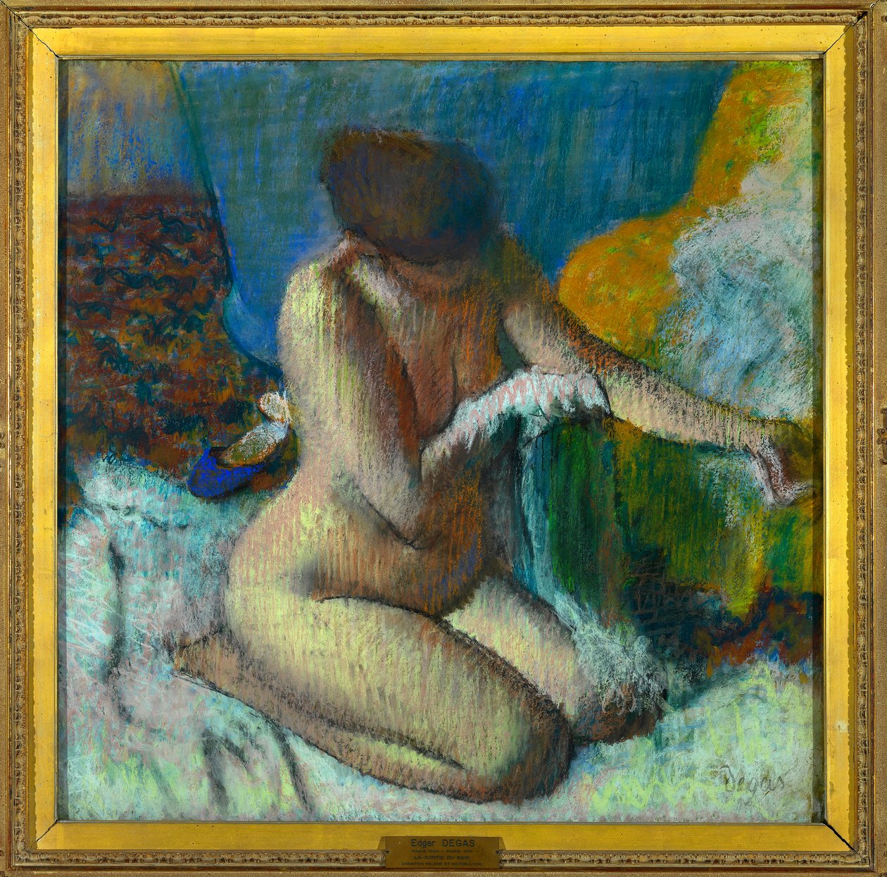 Banyodan çıkmak Edgar Degas (1834-1917) Pastel boyaması Sönük 0,89 x 1,16 m Paris Louvre müzesi Zorunlu söz: Bağış Helene ve Victor Lyon by Edgar Degas