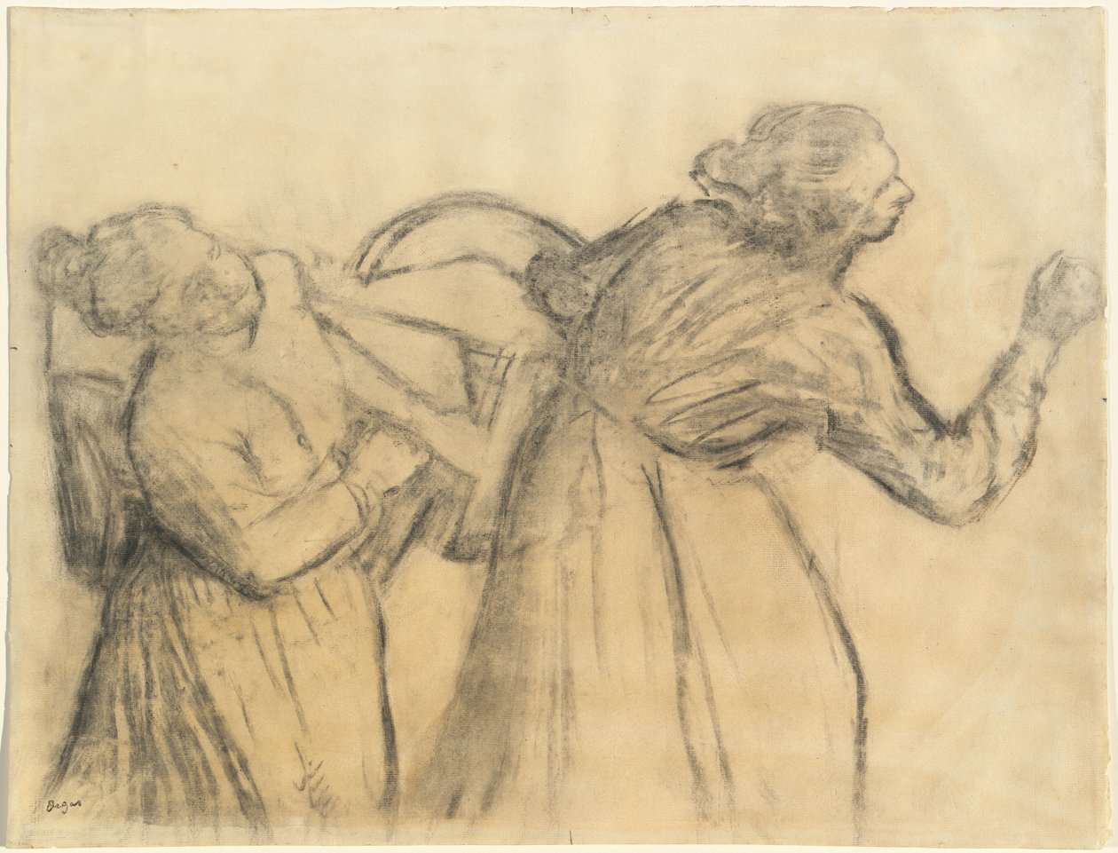 Çamaşır Taşıma Keten by Edgar Degas