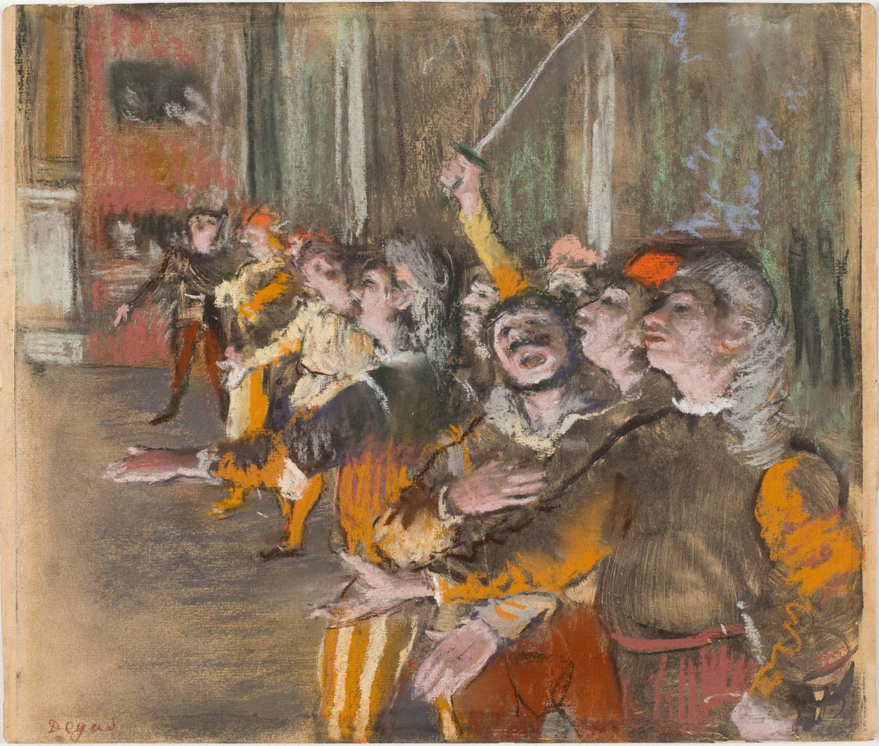 Koro Şarkıcıları, 1877. by Edgar Degas
