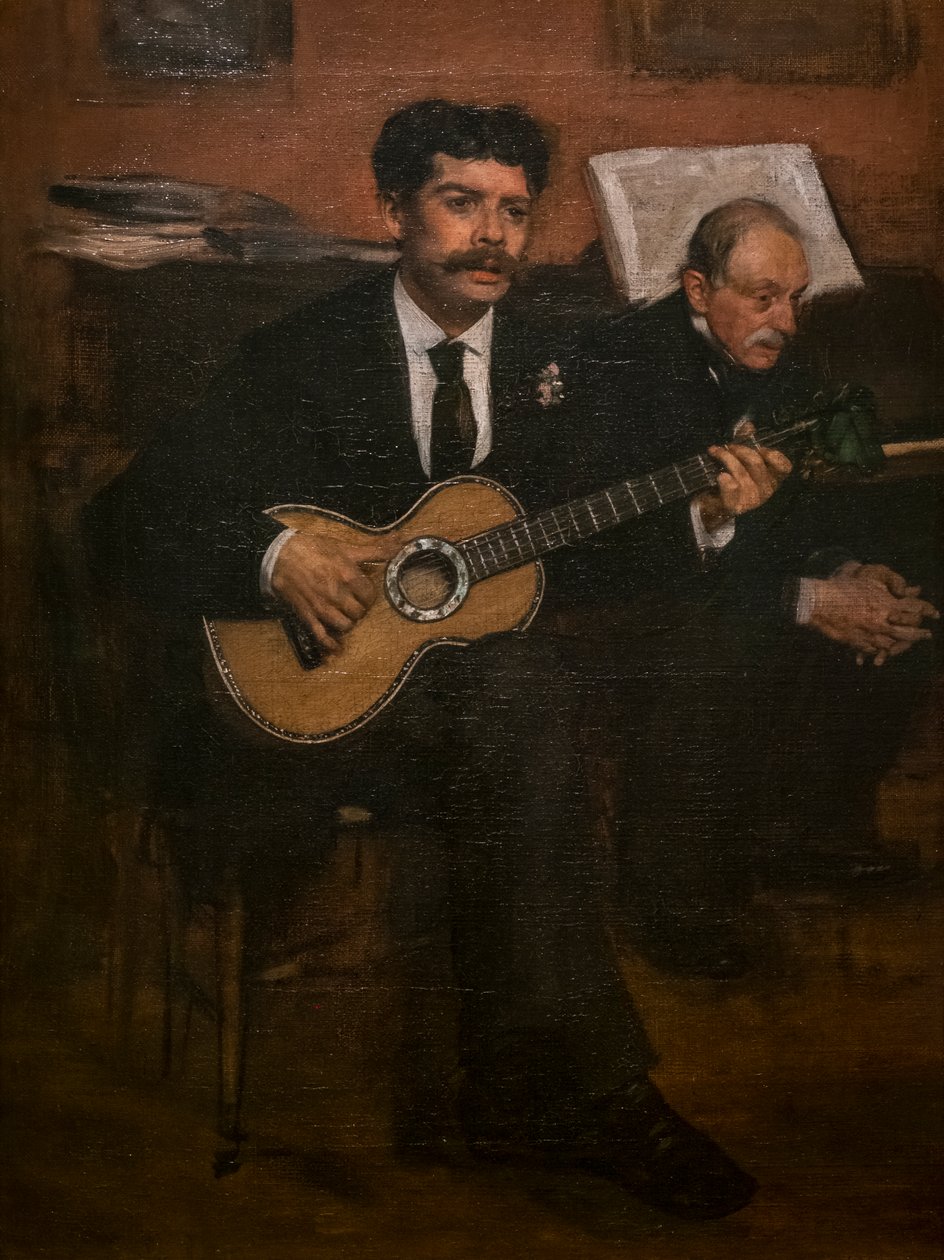 Lorenzo Pagans ve Augustus De Gas. 1871-72 civarında. Tuval üzerine yağlıboya. by Edgar Degas