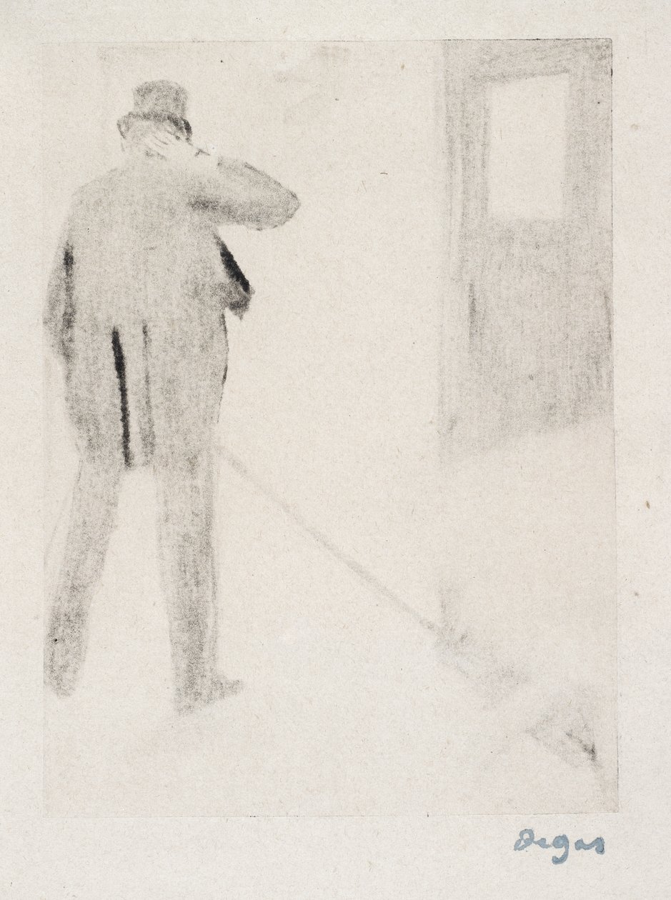 Ludovic Halévy Perde Arkası, 1880-83 dolayları (tek tip) by Edgar Degas