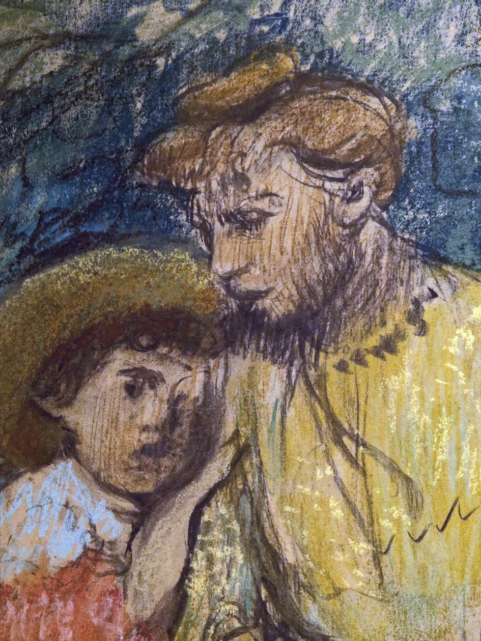 Madam Alexis Rouart ve çocukları (detay) (yaklaşık 1905). Edgar Degas (1834-1917). Aydınger kağıdı üzerine pastel ve füzen, karton üzerine tam olarak yapıştırılmış. Musee des Beaux-Arts de la Ville de Paris, Petite Palais. by Edgar Degas