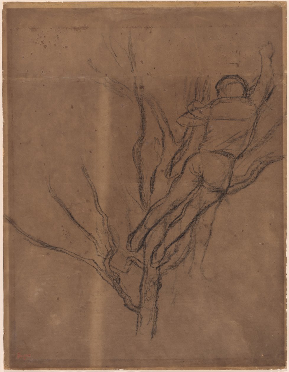Ağaç Budayan Adam by Edgar Degas