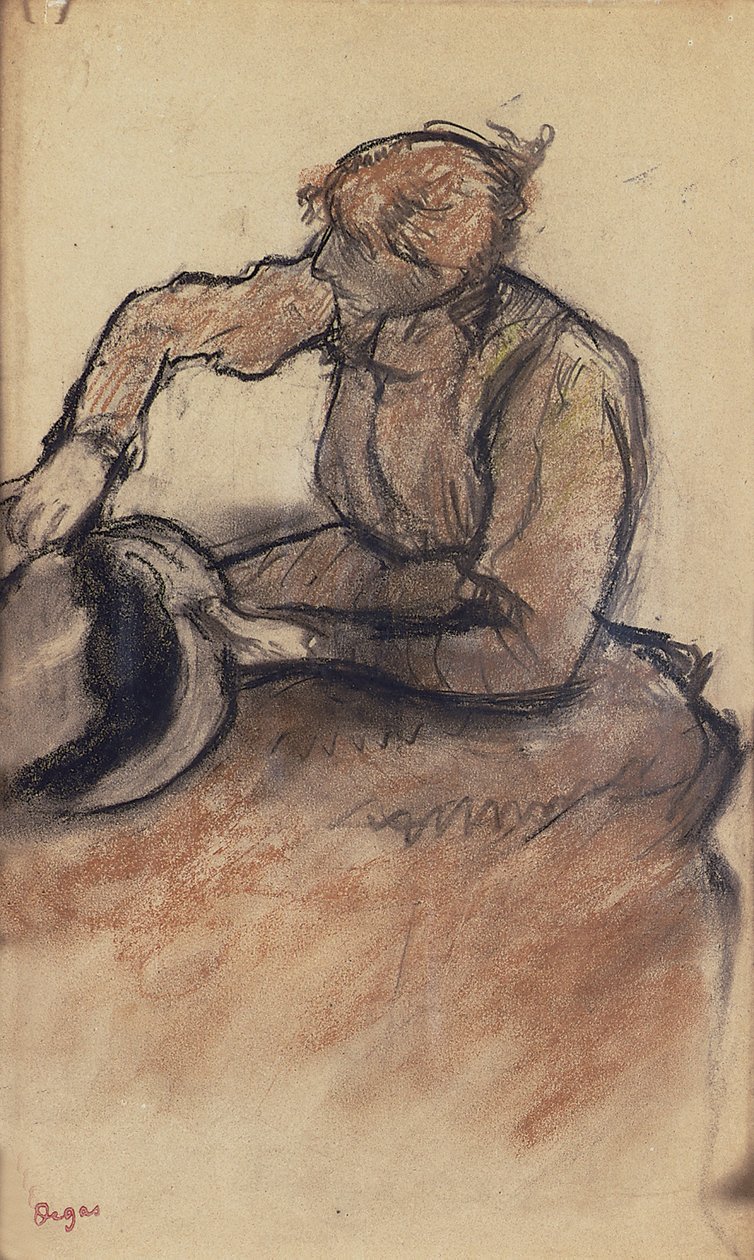 Şapkayı düzelten Milliner, 1898 dolayları by Edgar Degas