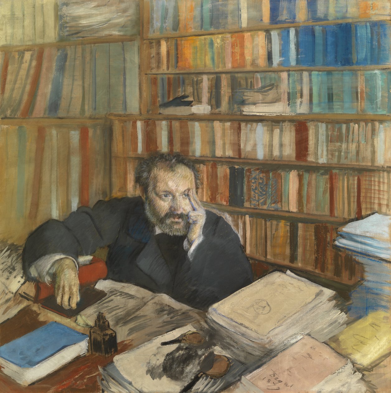 Edmond Duranty'nin Portresi by Edgar Degas