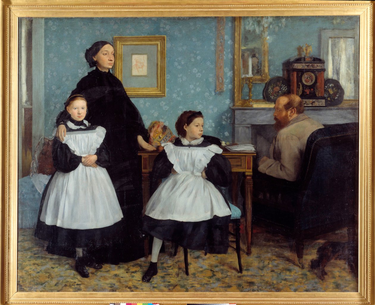 Bellelli ailesinin portresi Ressam amcaları Bellelli ile Toskana'da birkaç ay geçirdi - Resim Edgar Degas (1834-1917) by Edgar Degas