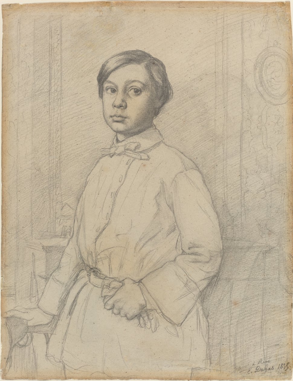 René de Gas [düz], 1855 by Edgar Degas