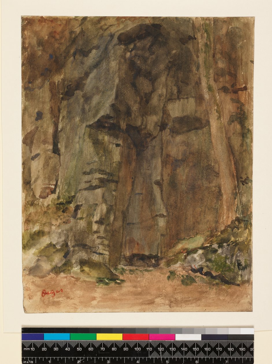 1917'den önce Bagnoles-De-L"Orne'daki kayalar by Edgar Degas