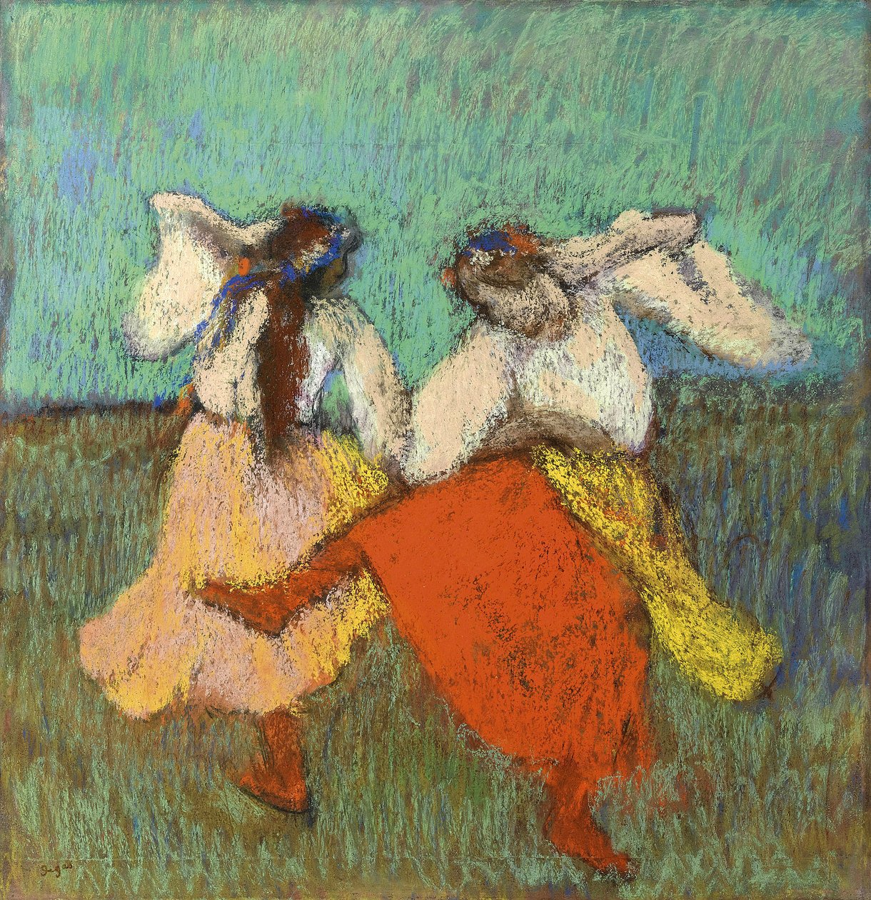Rus Dansçılar (Danseuses Russes) par Degas, Edgar (1834-1917). Kağıt üzerine pastel, ebat : 63x60,8, yaklaşık 1899, Özel Koleksiyon by Edgar Degas