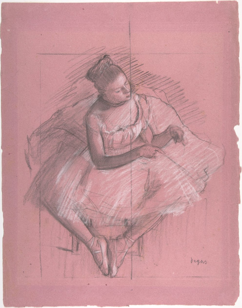 Oturan Dansçı by Edgar Degas