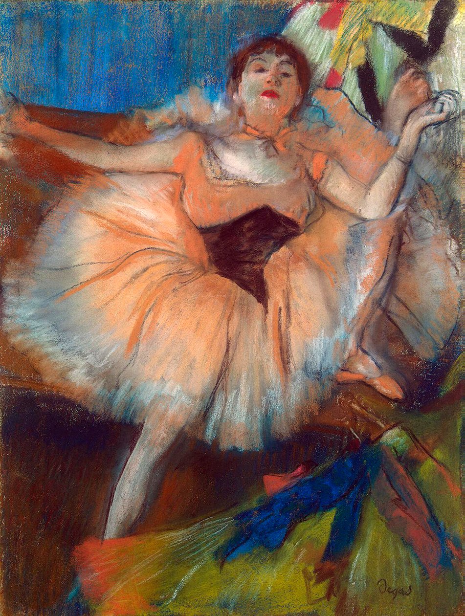 Oturan Dansçı, 1879-1880. by Edgar Degas