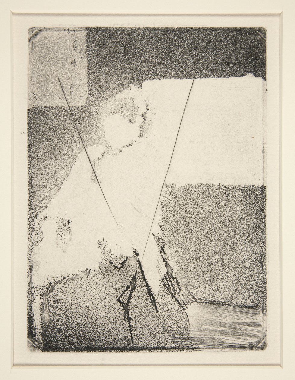 Bone ve Şallı Oturan Kadın, 1879 dolayları (gravür ve aquatint) by Edgar Degas