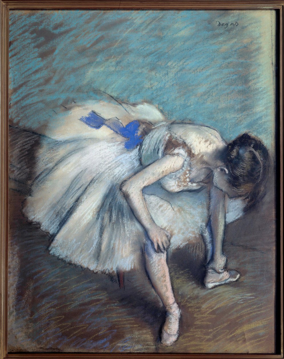 Oturan dansçı Edgar Degas (1834-1917) 1881-1883 Güneş tarafından Pastel boyama. 0,62x0,49 m Paris, Orsay Müzesi by Edgar Degas