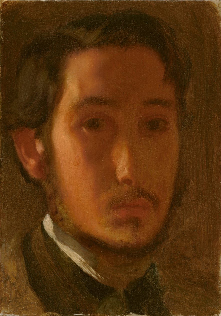 Beyaz Yakalı Otoportre, c. 1857. by Edgar Degas