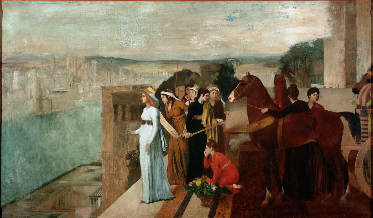 Semiramis Binası Babylon (tuval üzerine yağlı boya by Edgar Degas