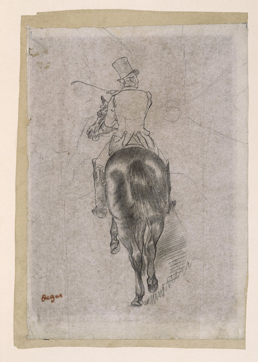 At üzerinde mahmuzlamak by Edgar Degas