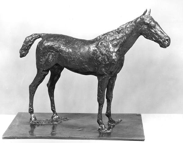 Ayakta At (bronz) (s/b fotoğraf) by Edgar Degas