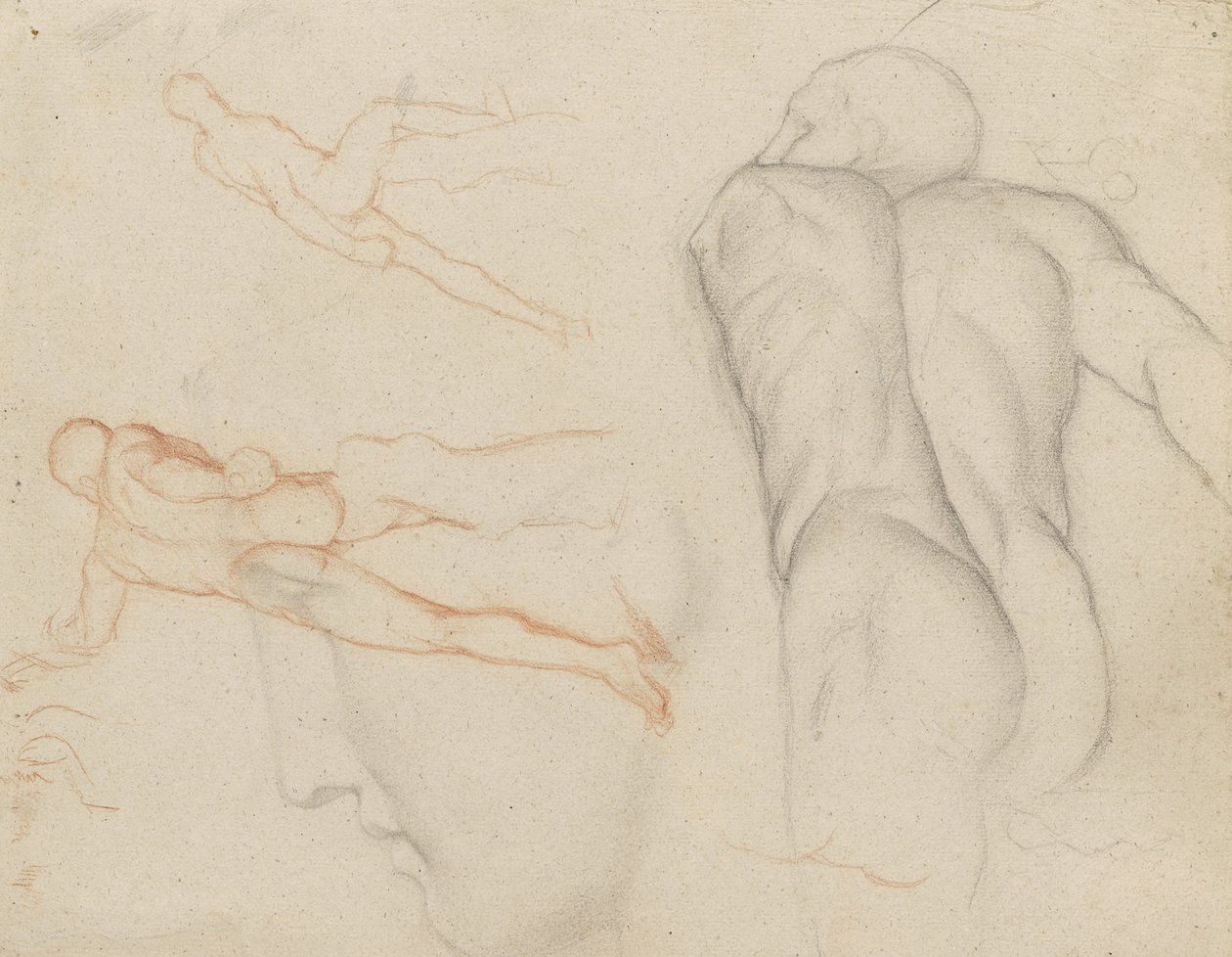 "Borghese Gladyatör" Çalışmaları, c.1856-57 by Edgar Degas
