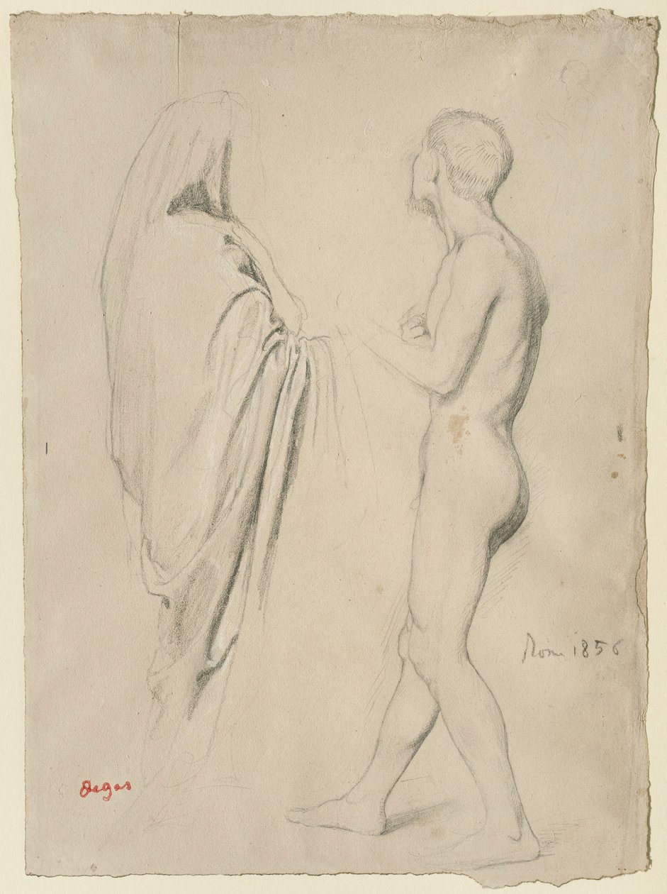 "Dante ve Virgil" için Çalışma, c.1856-57 by Edgar Degas