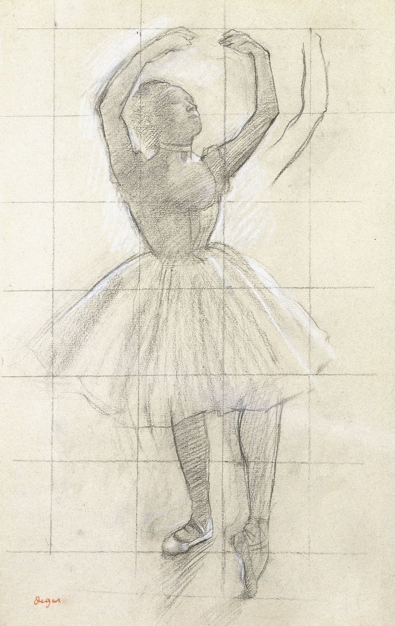 Bir Fotoğraftan Poz Veren Dansçı Çalışması, 1874 dolayları by Edgar Degas